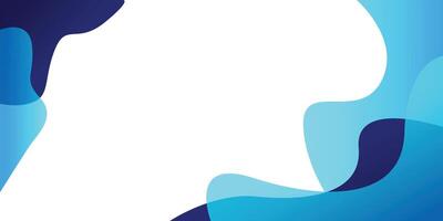 Modern blue fluid shapes abstract border on white background. Suitable for used as banner, background, template, flyer, brochure, and presentation vector