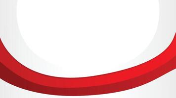 Modern red white abstract curve banner background with copy space vector