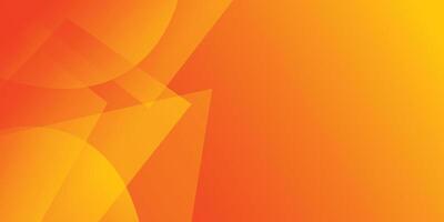 Modern orange abstract background with geometric shapes border and copy space vector