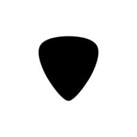 Silhouette of a guitar pick, also called a plectrum, is a small, flat tool used to pluck, strum or play melody in the strings of a acoustic or electric guitar. Color Size Editable vector