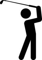 golf player icon. in trendy flat style isolated on white background. black design. Symbol for your web site design, logo, app, UI. illustration vector