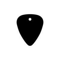Silhouette of a guitar pick, also called a plectrum. Color Editable vector
