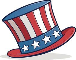 An american hat with stars and stripes vector