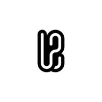 Clean and Bold ZU UZ Monogram Logo for Business Identity vector