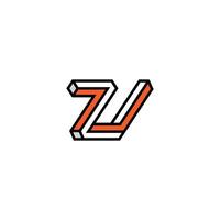 Refined ZU UZ Logo Design for Modern Visual Branding vector