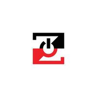 Versatile ZU UZ Power button Monogram Logo for All Industries vector