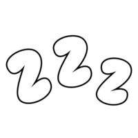 ZZZ hand draw iconor sign web design. Sleep illustration sign. Rest symbol. vector