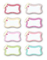 Cute Polka Dot Labels with Hearts vector
