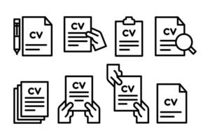 resume and cv icon vector