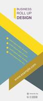 Professional roll up design with triangle arrows shapes vector