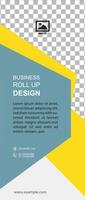 Creative professional Roll up design with image place vector