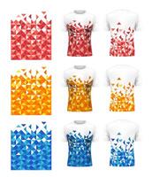 Realistic Color Sport Uniform Realistic Mockup Collection vector