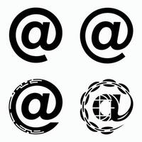 four at symbol variations isolated on white background vector