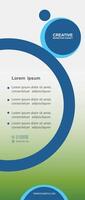 Professional Roll up design concept with circle shapes vector