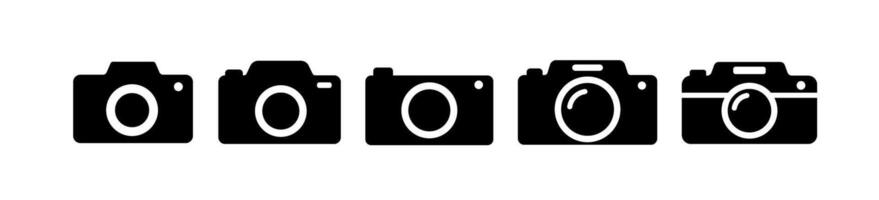 Camera icon set, photo snap camera symbol. illustration vector