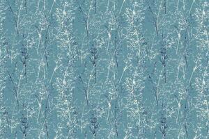 Seamless pattern of delicate floral stems in soft tones on a muted turquoise background. The elegant, sketch like botanical design creates a calm and airy feel, ideal for textiles, wallpapers vector
