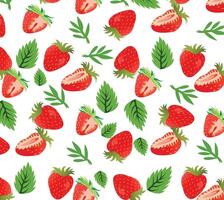 Strawberry pattern Strawberry free vector