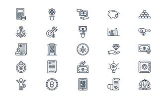 Investment icon symbolizing financial growth, saving, and economic planning in modern outline style vector