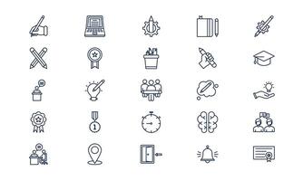 E-learning icon symbolizing online education, digital courses, and virtual learning in outline style vector