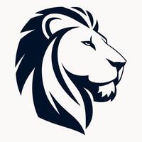 Stylized lion head profile isolated on white background vector