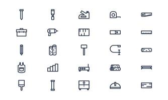Carpentry icon representing woodworking, handcraft construction, and manual tool usage in outline style vector