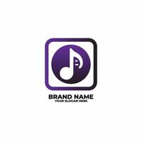 Music Note Icon in Rounded Square vector