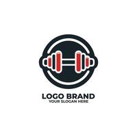 Gym Icon with Red and Black Style vector
