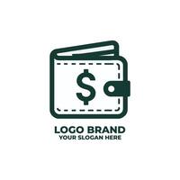 Simple Wallet Icon for Finance Logo vector