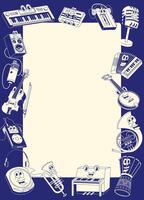 Music Background Design in Monochrome Retro Style vector