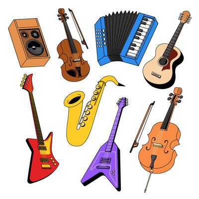 Music Instrument Collection Design Set