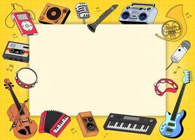 Music Background Design With White Space for Text vector