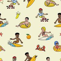 Seamless Pattern of Summertime Concept Design Illustration vector