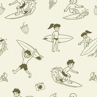 Seamless Pattern of Vintage Summer Element Concept Design vector