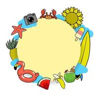 Summer Background Design Concept with Copy Space vector