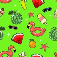 Summer Seamless Pattern Concept Design vector