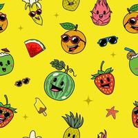 Summertime Seamless Pattern of Concept Design Illustration vector