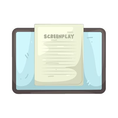 Illustration of Screenplay on Tablet