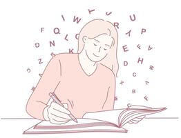 Engaging in Creative Writing and Deep Learning with Letters for Personal Growth and Expression vector