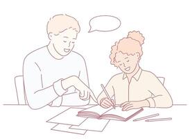 An Engaging and Interactive Learning Experience Between Teacher and Student for Growth vector
