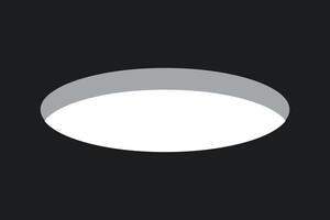 Golf field hole for ball. Rabbit or mouse round hole in ground. 3d perspective circle icon. illustration isolated on black background vector