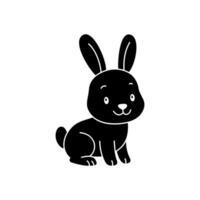 Cute cartoon Rabbit coloring book illustration design templates simple and vector