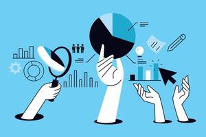 Planning and strategy. illustration for web banner, social media banner, business presentation, marketing material. vector