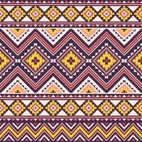 Tribal striped seamless pattern. Aztec colorful geometric background. Can be used in textile design, web design vector