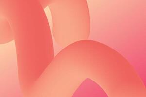 A flowing, tubular 3D shape in a pink and yellow gradient. vector