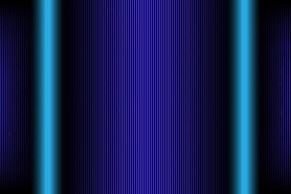 Double vertical laser line neon blue lighting on black color background, light lines of movement and speed in neon