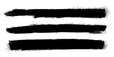 Textured grungy creative brush stroke set. texture long backgrounds collection. Abstract shapes. vector