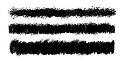 Texture long backgrounds collection. Abstract brush shapes. vector