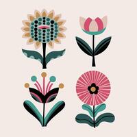 Minimalistic botanical graphic elements. vector