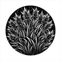 Circular Grass Pattern vector