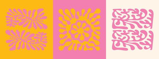 floral illustrations botanic templates with copy space, perfect for posters, frames and modern wall art prints vector